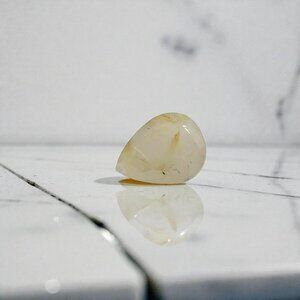 21.25 Carat Pear-Shaped Rutilated Quartz Gemstone - Live Show Listing